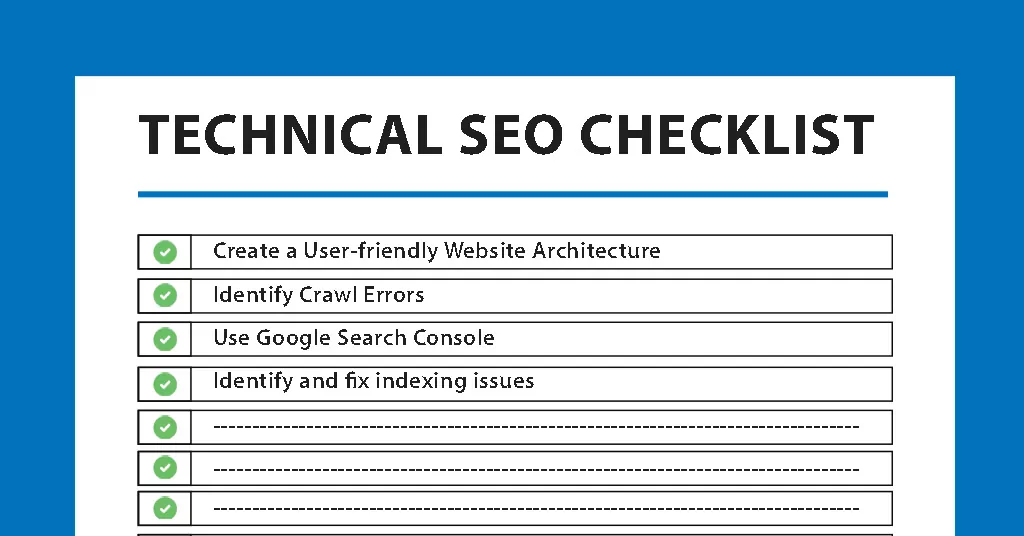 Technical SEO Checklist